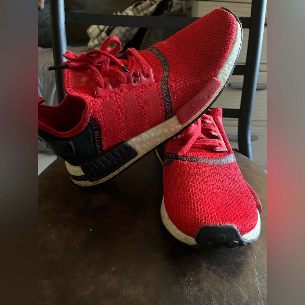Adidas Kids Red and Black Sneakers